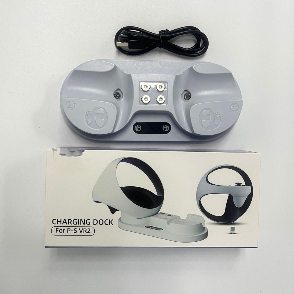 Dual Charger Charging Dock Station Stand For PS5 PS VR2 Controllers Console