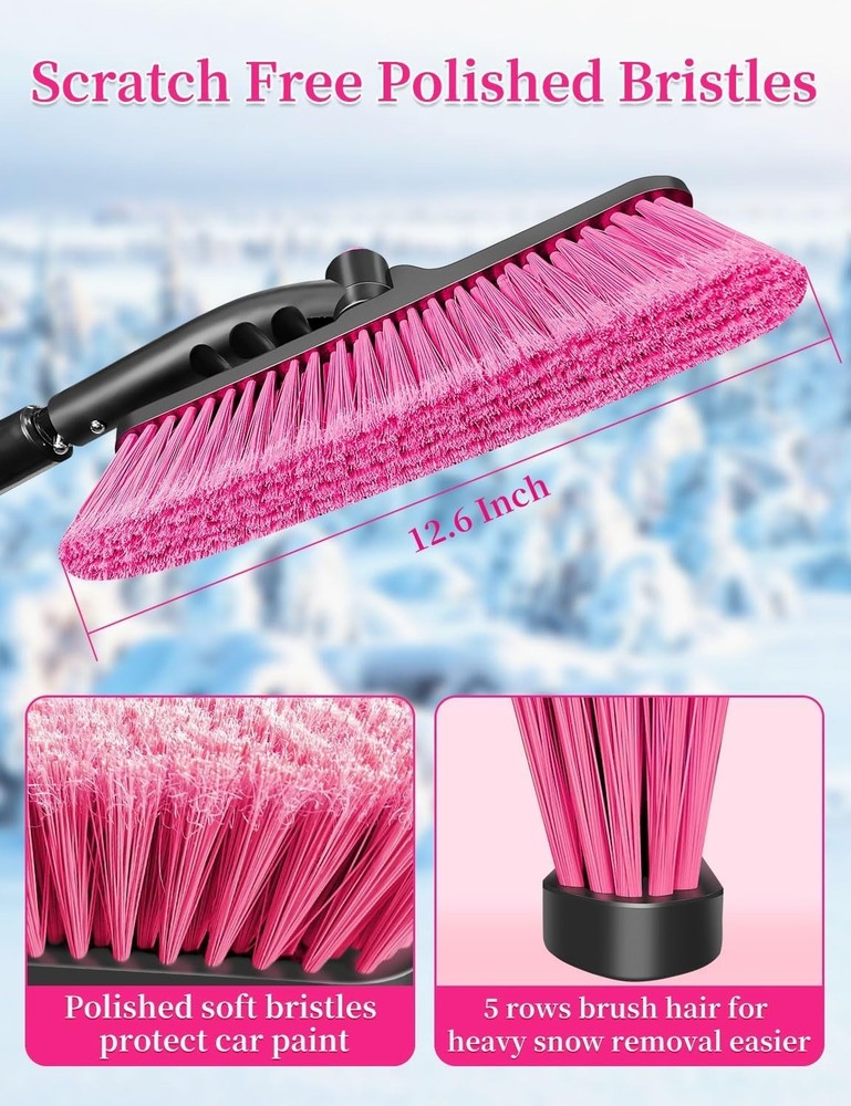 44 Inch Snow Brush for SUV, Ice Scraper for Car Windshield Window, Extendable...