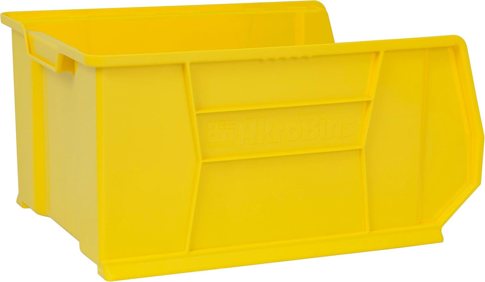 30289 Super-Size Akrobins Plastic Storage Bins, Space-Saving Stackable Bins for