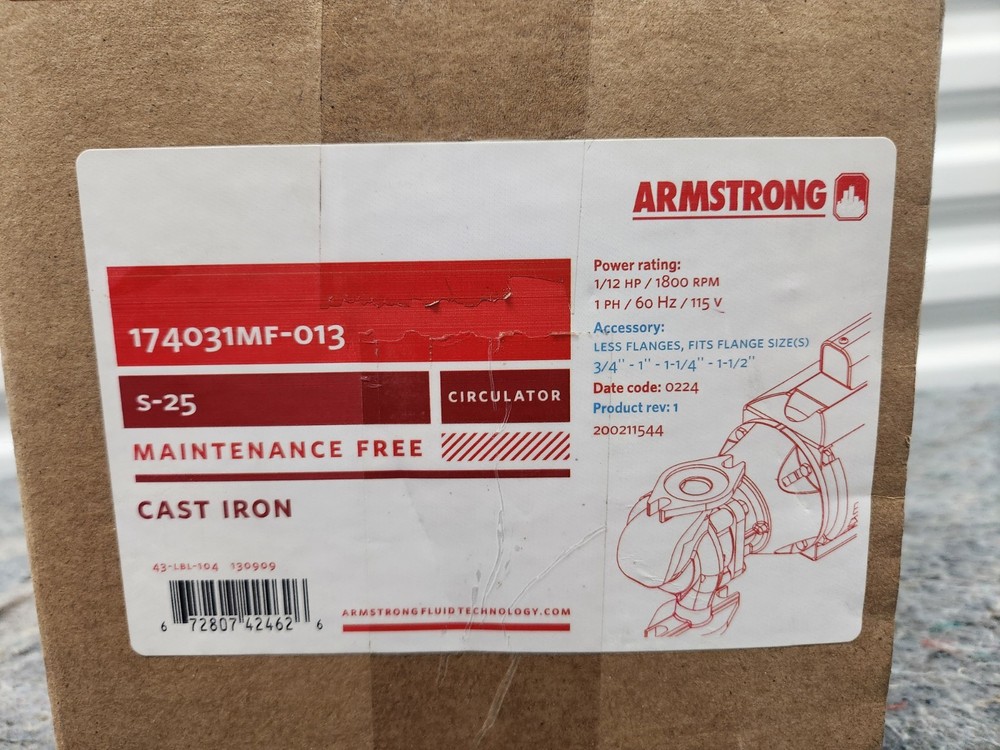 Armstrong 174031MF-013 S-25 Circulator