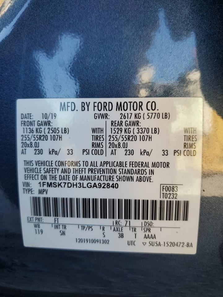 CONTROL PANEL OEM 20-23 FORD EXPLORER 1YR WRNTY