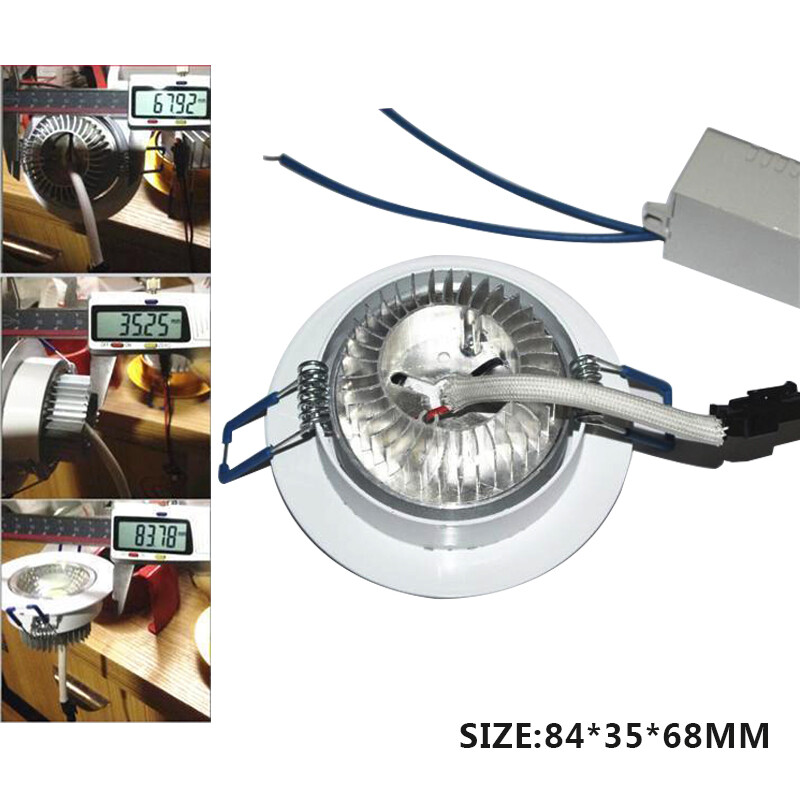 6/12PC 9W/7W COB Downlight LED Dimmable Recessed Ceiling Light Spotlight Driver