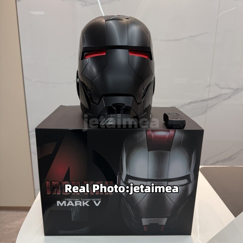 AUTOKING Iron Man All Balck Cool MK5 Mask 1:1 Helmet Wearable Voice-control Auto