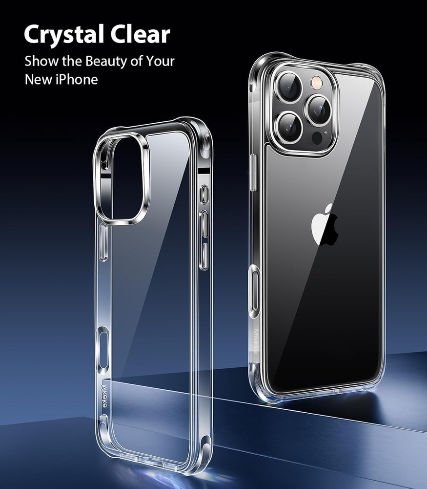 Mkeke for iPhone 16 Pro Max Case 16 6.9, 1-Clear