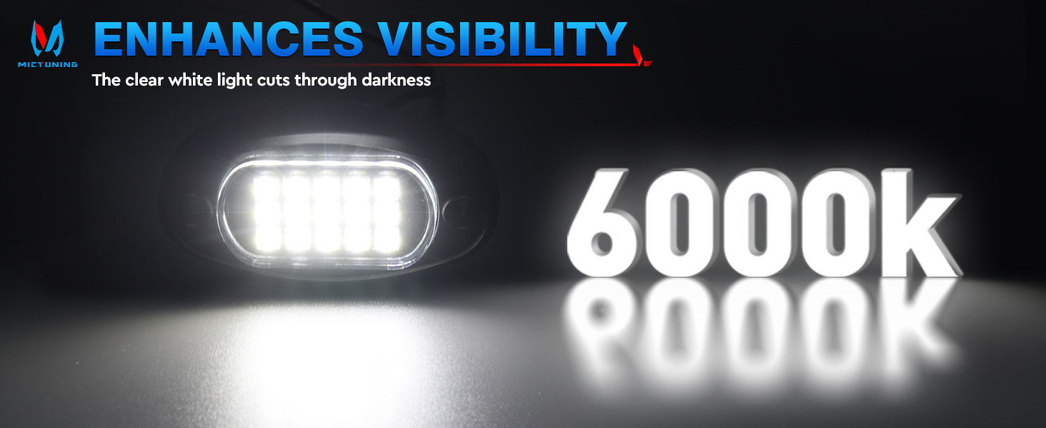 12 Pods Pure White LED Rock Lights, Waterproof Underglow Under Car Truck Lights