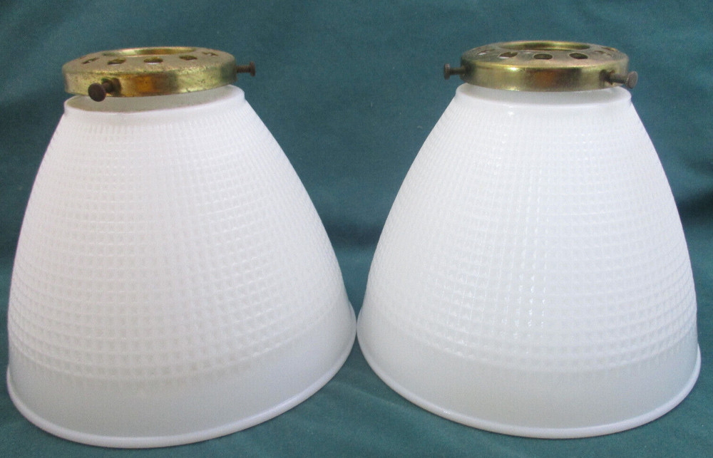WHITE LIGHT DIFFUSER TOURCHIERE LAMP SHADE - WAFFLE PATTERN w/ADAPTER (DFP7)