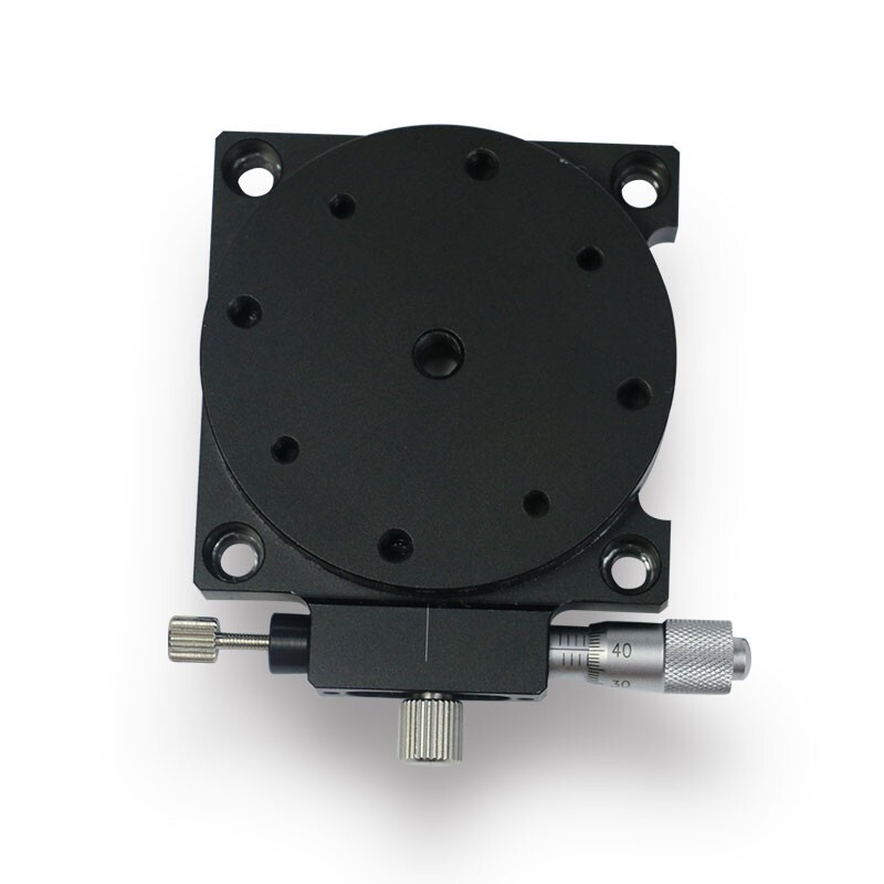 R Axis 60*60mm Manual Displacement Platform Micrometer Rotating Sliding Table