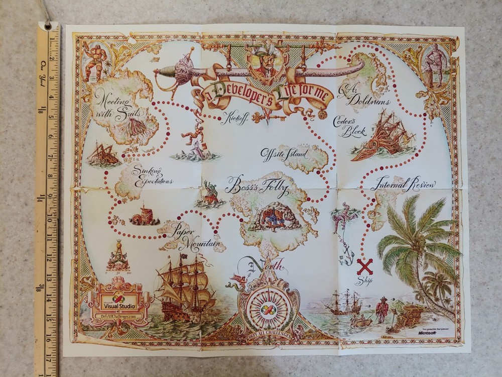 Microsoft Visual Studio Advertisement - A Developer's Life For Me Treasure Map