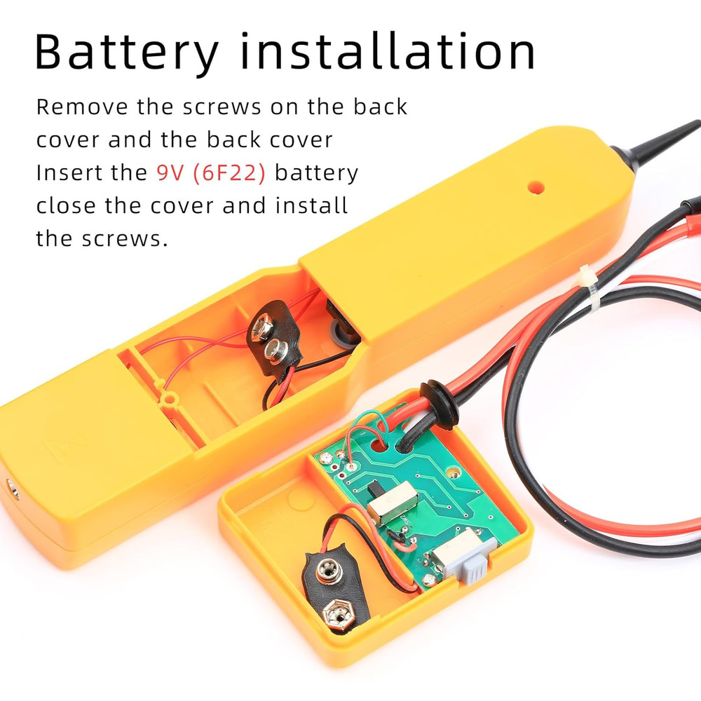 Yellow Cable Finder Tone Generator Probe Tracer Wire Tracker Cable Circuit Teste