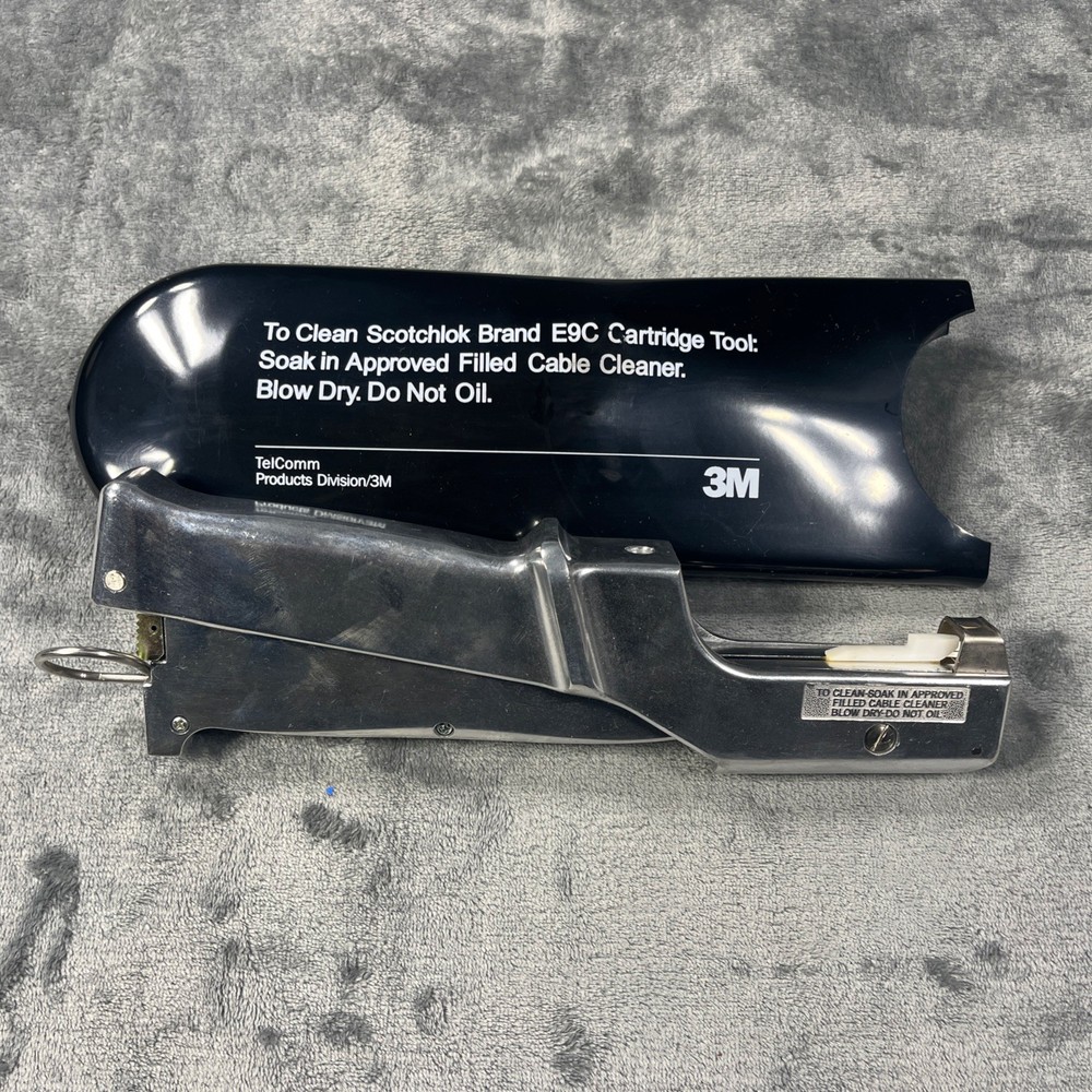 3M SCOTCHLOCK E-9C Cartridge Tool Crimping Connector Black Case TelComm EUC