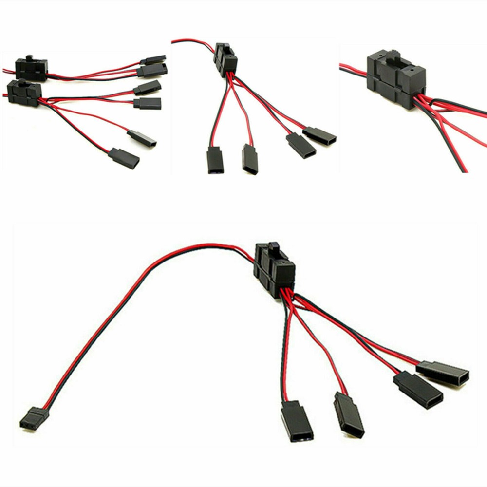 LED Light On/Off Controller Switch Y Wire Split Cable For TRX-4 SCX10 1/10 RC c
