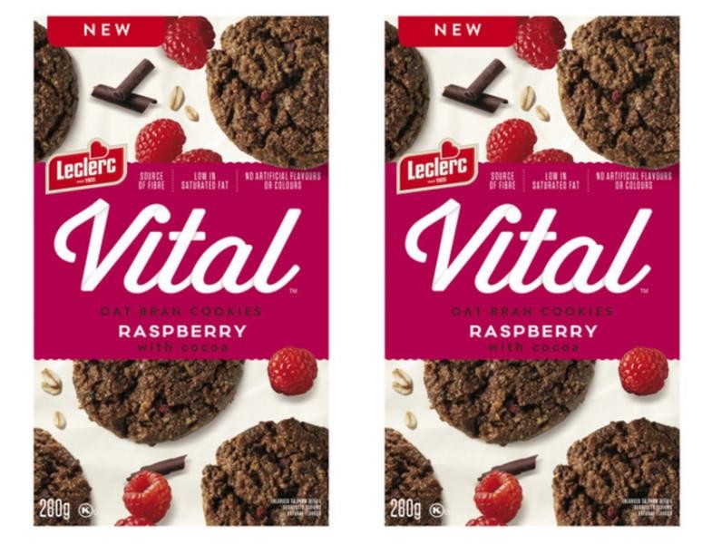 Vital Cocoa Oat Bran Cookie Raspberry 280g (2 Pack)