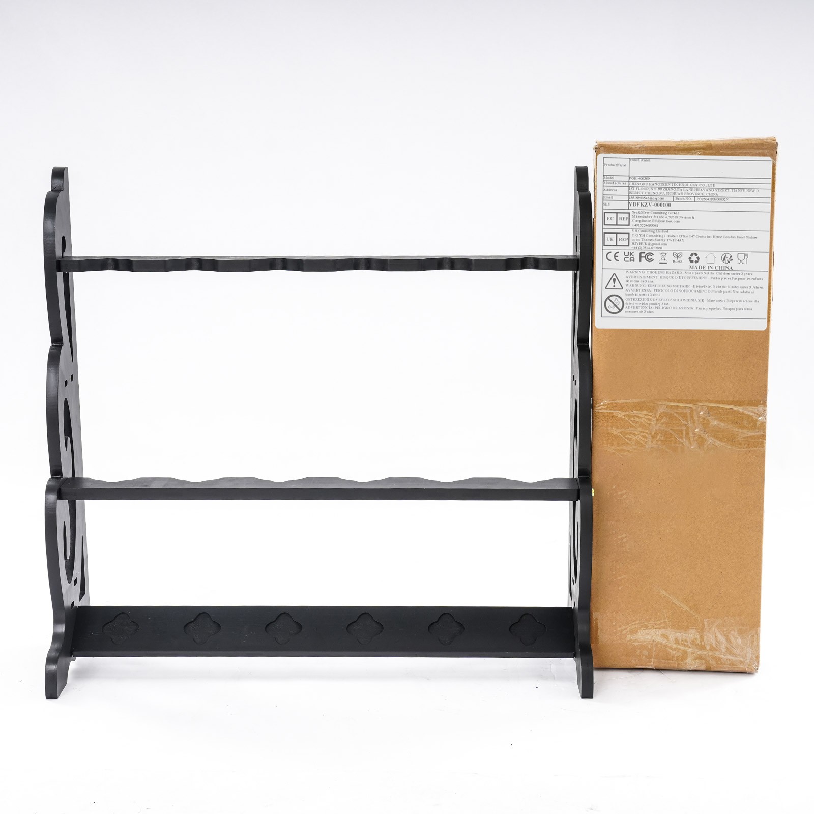 6 Hole Vertical Sword Sword Display Stand Adjustable Large Floor Sword Holder