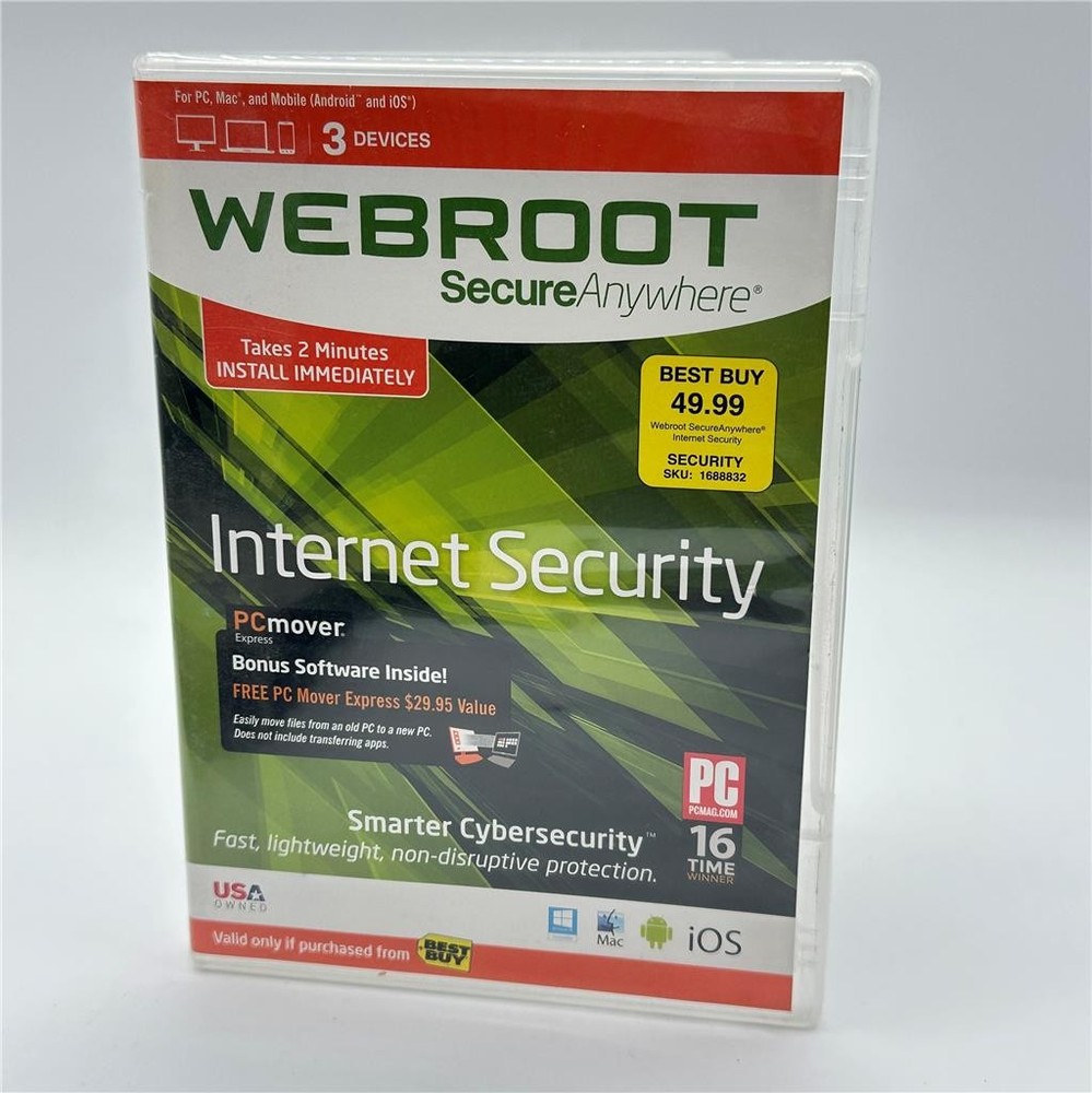 Webroot SecureAnywhere Internet Security - Full Version for Windows & Mac WBR00S