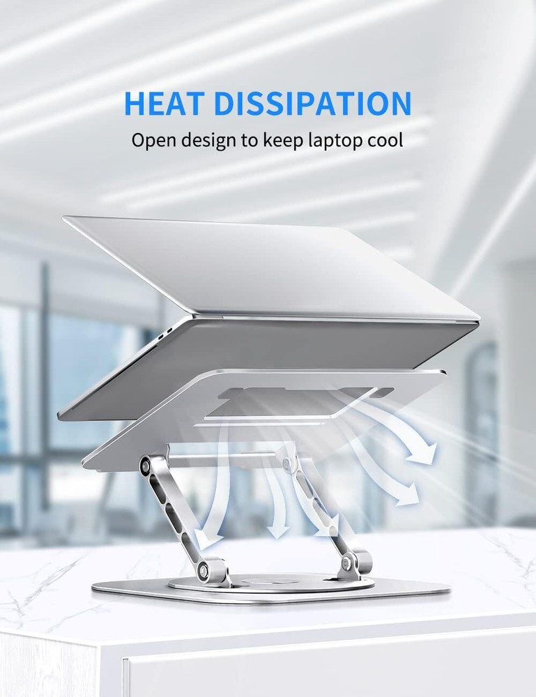 Adjustable Computer Stand for Laptops Desktop Foldable Laptop Stand, Silver