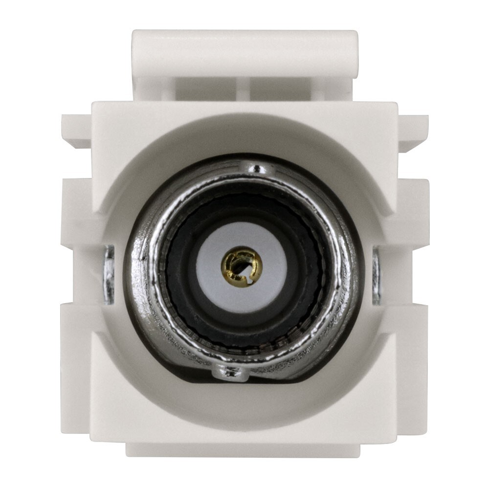 Construct Pro™ BNC-Female Keystone Jack-Pass Through (Light Almond)