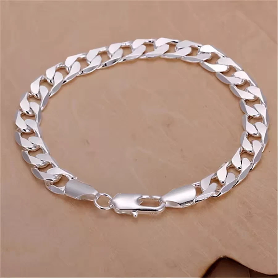 925 Sterling Silver Solid Chain Bracelet – Cute & Simple Unisex Charm