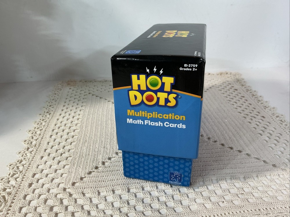 Hot Dots Multiplication Math Flash Cards ~ Learn 100 Multiplication Facts (0-9)
