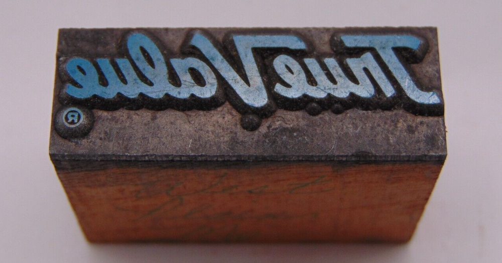 Vintage Printing Letterpress Printers Block True Value Hardware Stores