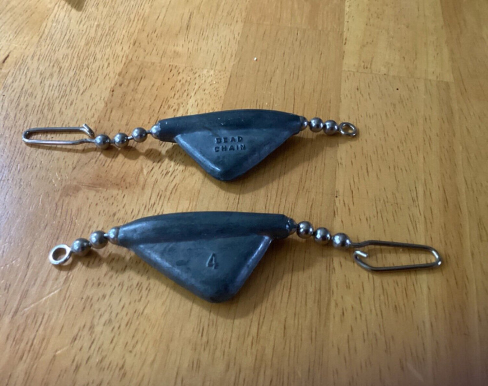 Original Two (2) BEAD CHAIN SINKERS-Nice Condition