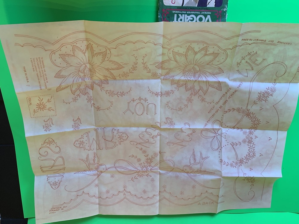 Vintage Vogart Iron On Repeat Transfer Patterns 128