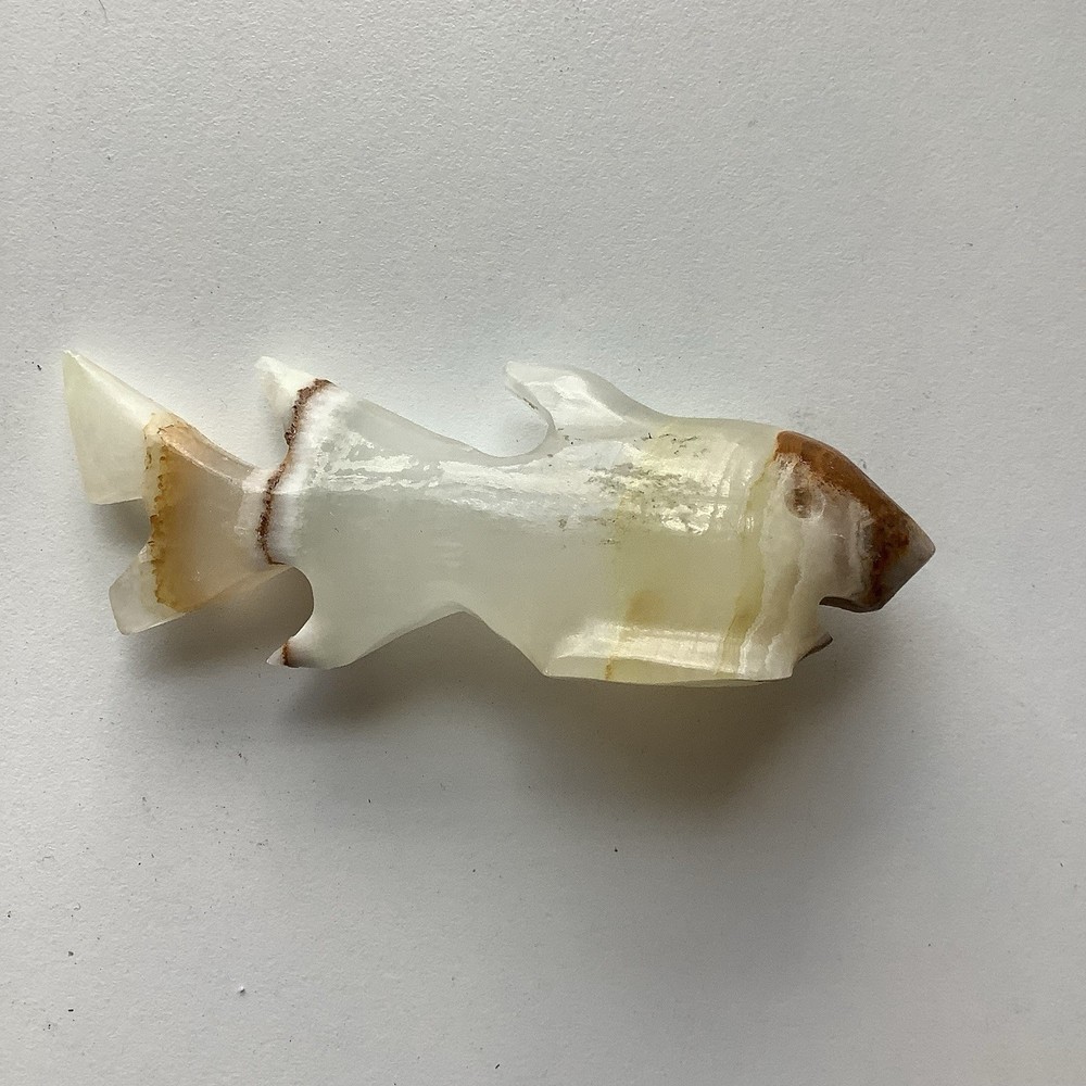Carved Stone Fish Made Onyx Or Agate