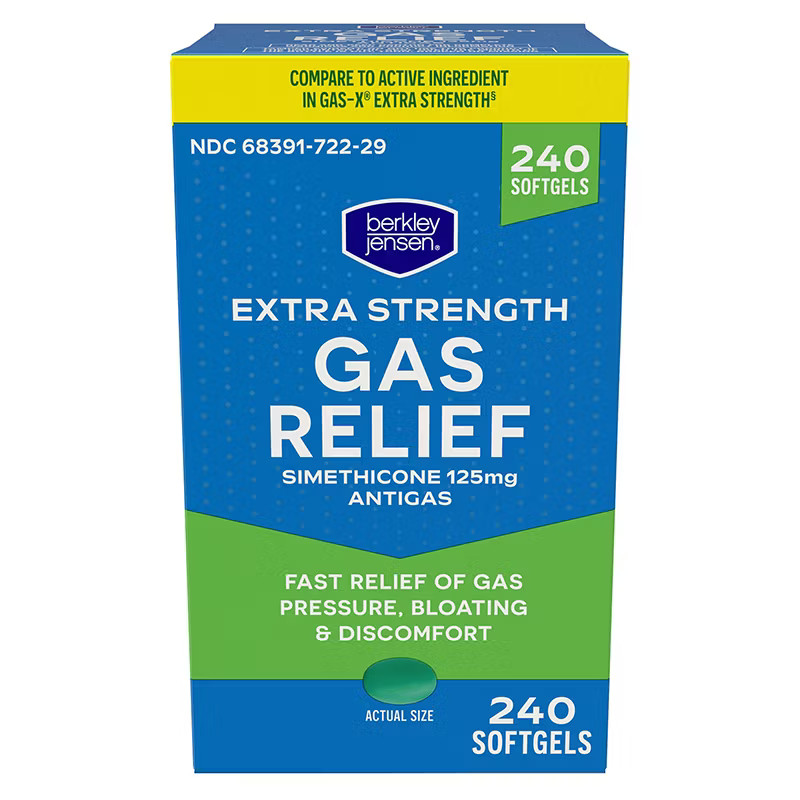 Extra Strength Gas Relief Simethicone 125mg 240ct Anti Gas Compare Gas X EXP4/27