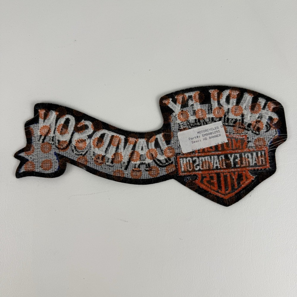 Harley-Davidson Bar & Shield Blue Banner Embroidered Large Back Patch