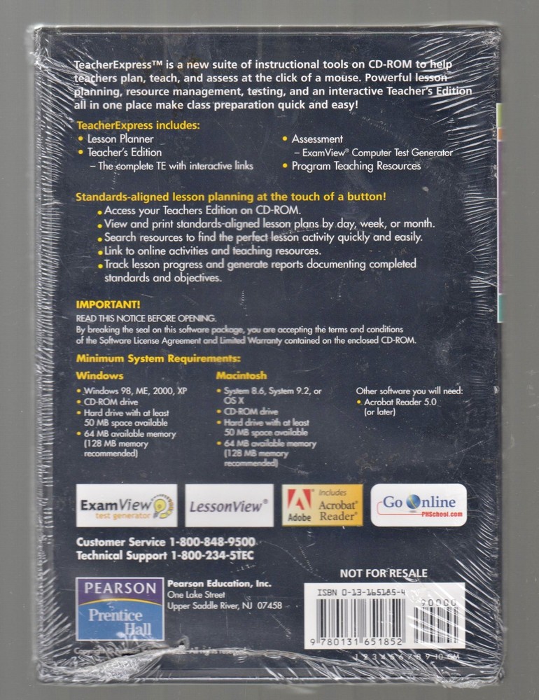 Prentice Hall TeacherExpress Teacher Express Sampler 2 CD-ROM Set Sealed