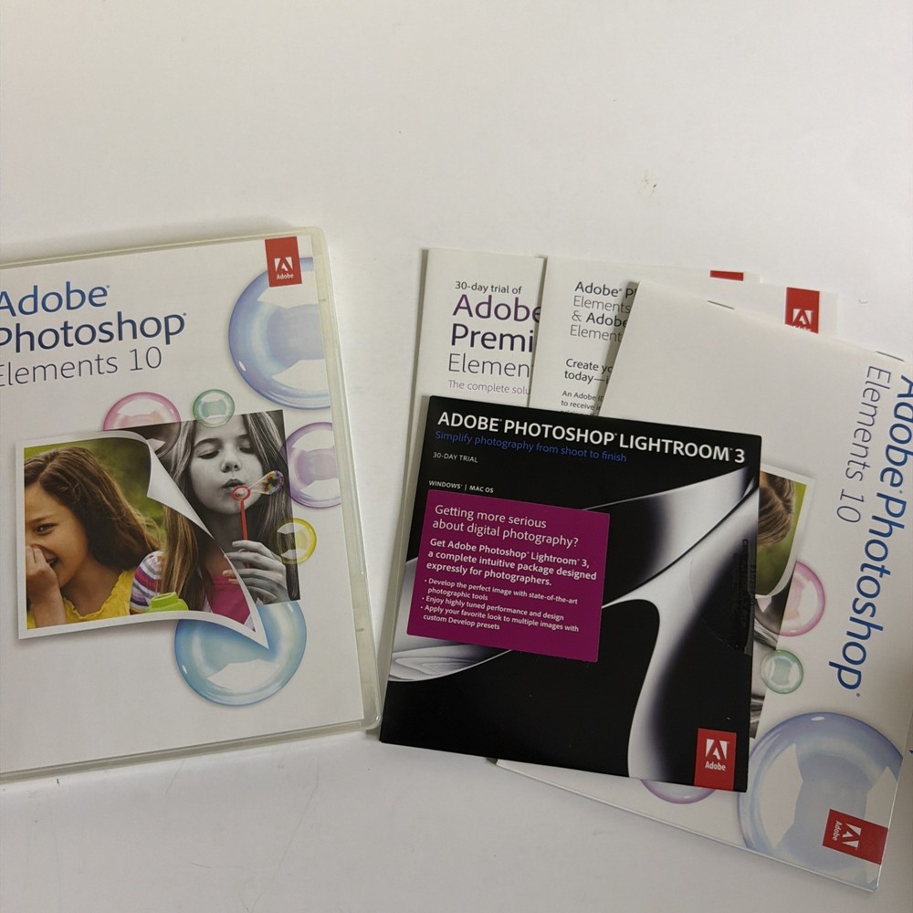 Adobe Photoshop Elements 10 Big Box Complet w Product Key Code! ~ Fast Shipping!