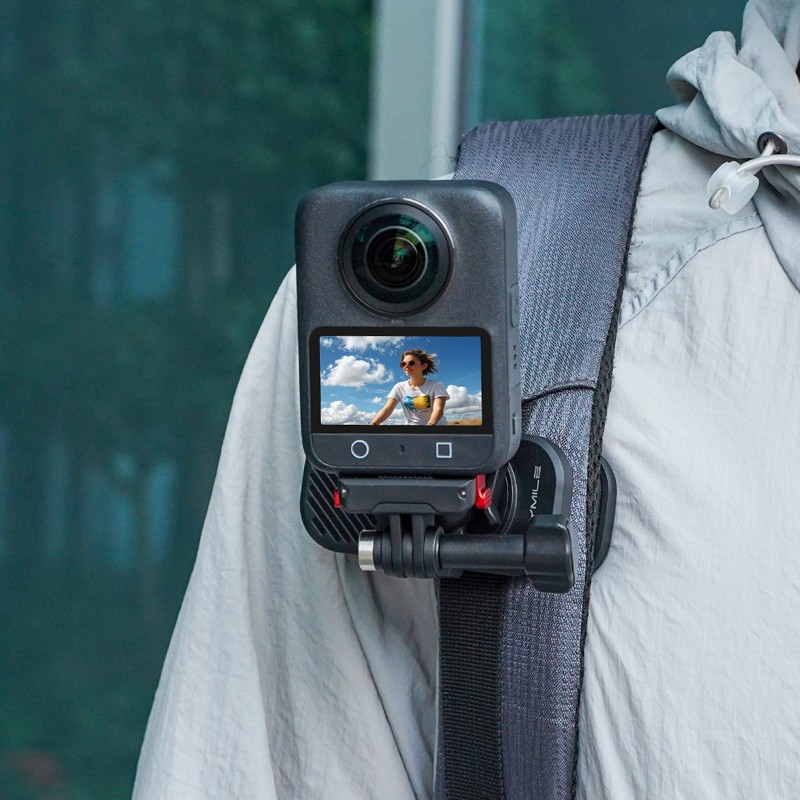 Magnetic Quick Release Backpack Clip for DJI Insta360 Action Camera Bracket Base