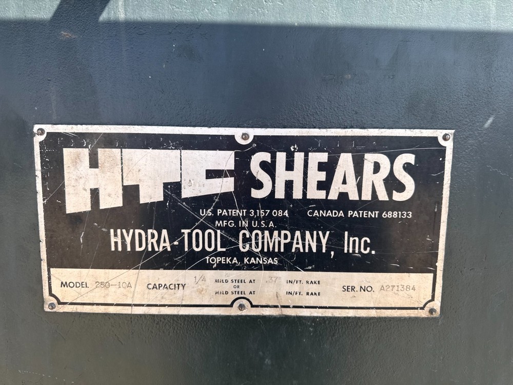 HTC 250-10A 10' x 1/4" Shear