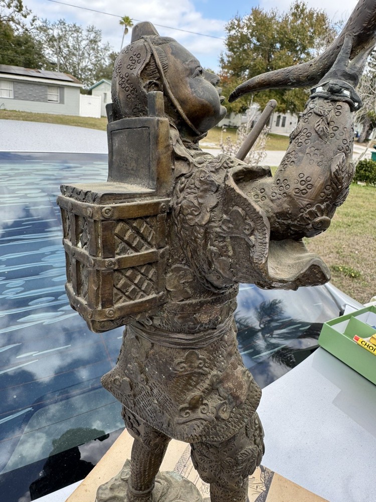 Japanese Samurai Bronze Table Statue (pre WW2) REVISED