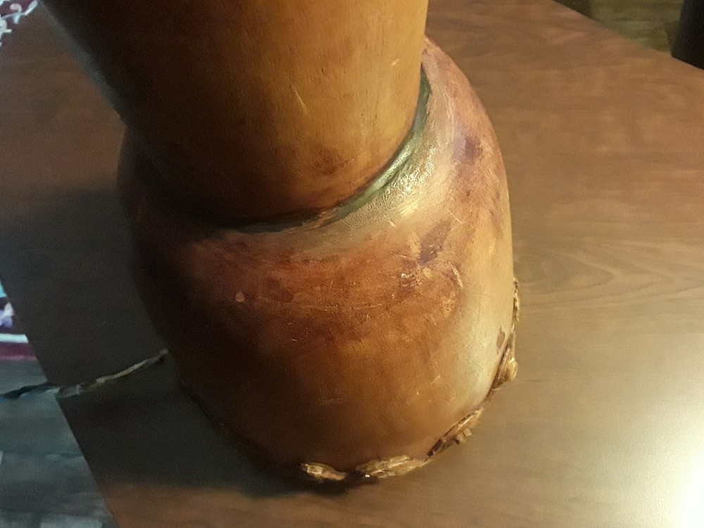 Authenic 17.5" × 8" Handmade South African Bongo Drum (Strap now broken)