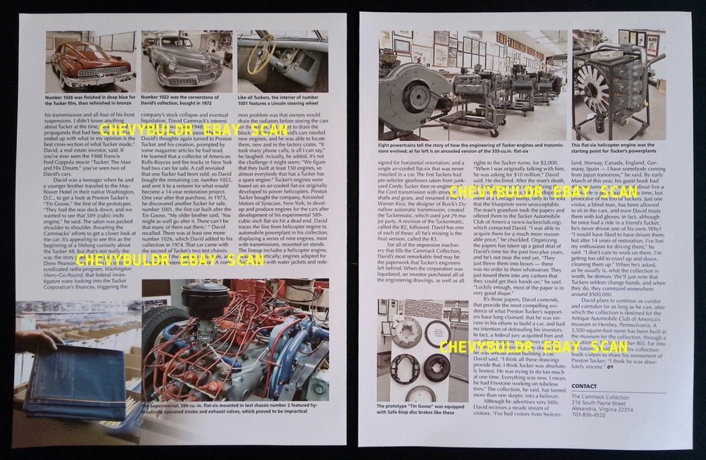 2007 Profile Article on Tucker Collector David Cammack