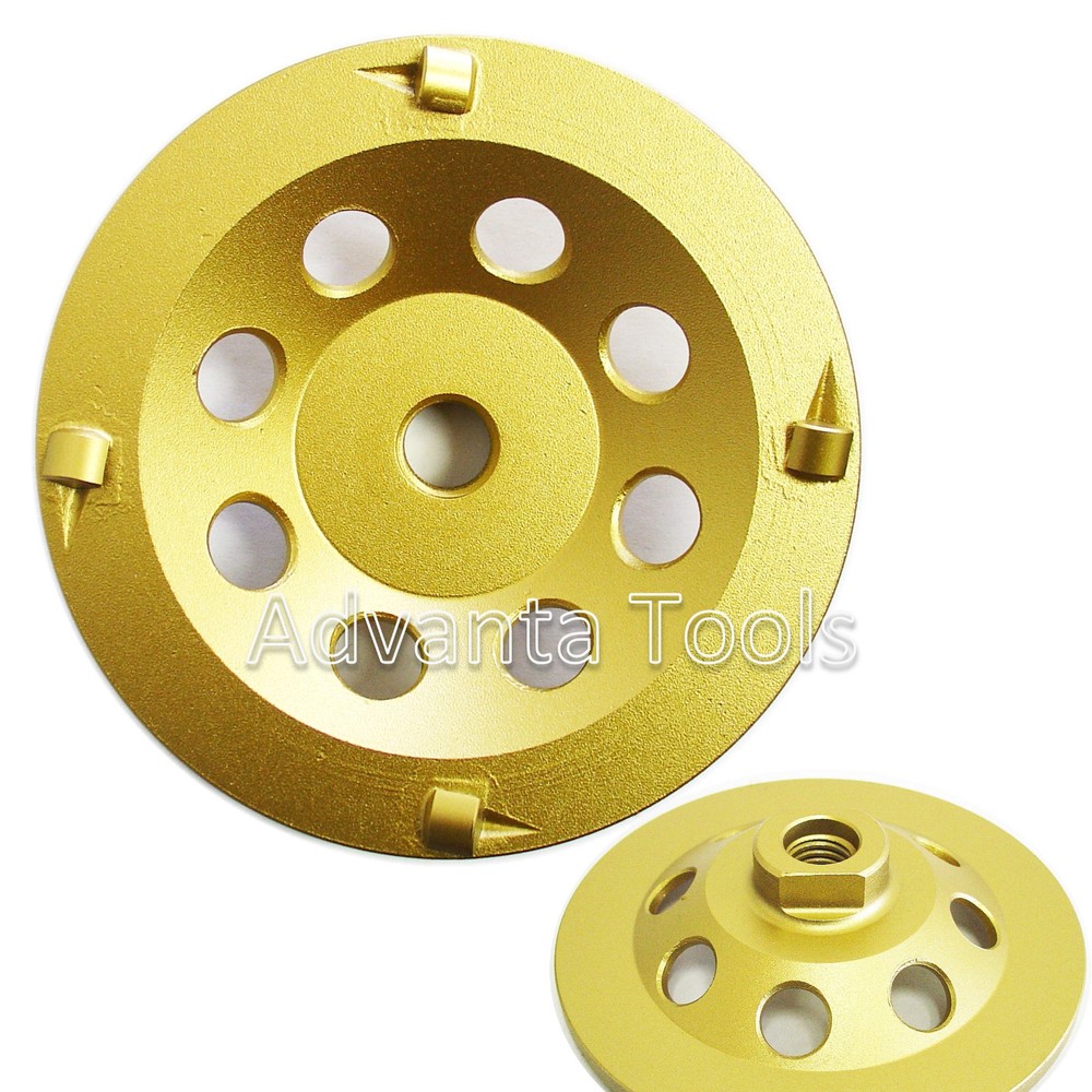 5” PCD Cup Wheel - Quarter Round 4-Segment with 5/8"-11 Arbor