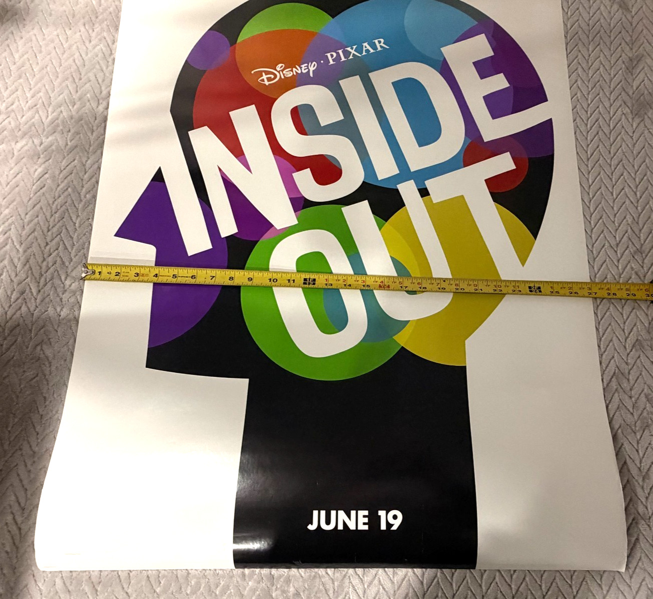 Inside Out Original Movie Theater Poster 27x40" Double Sided Disney Pixar
