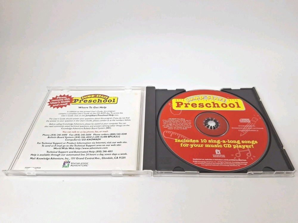 Jump Start Preschool Users Guide [CD-ROM]