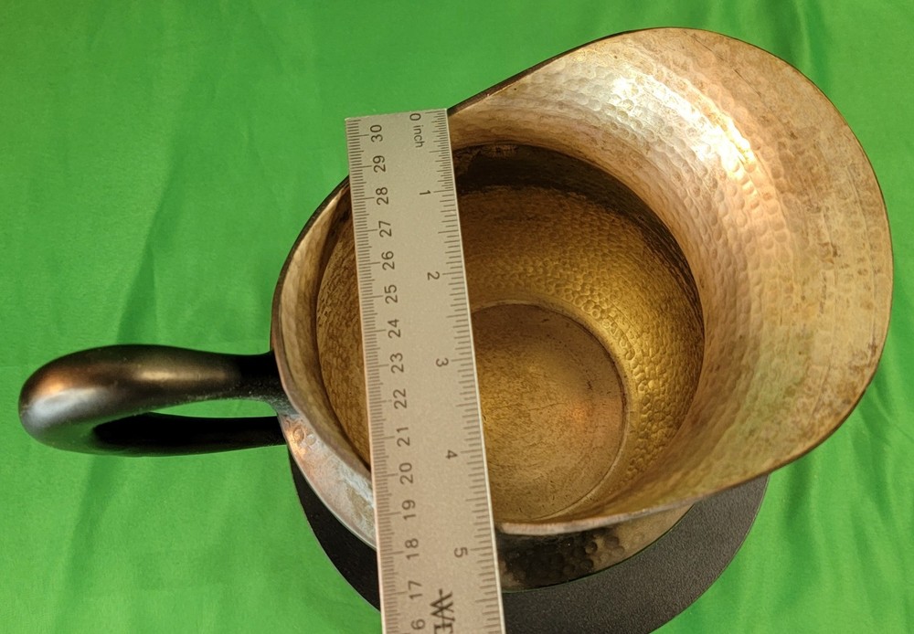 Vintage Dept 56 Hammered Silver Tone 2 quart Water Pitcher