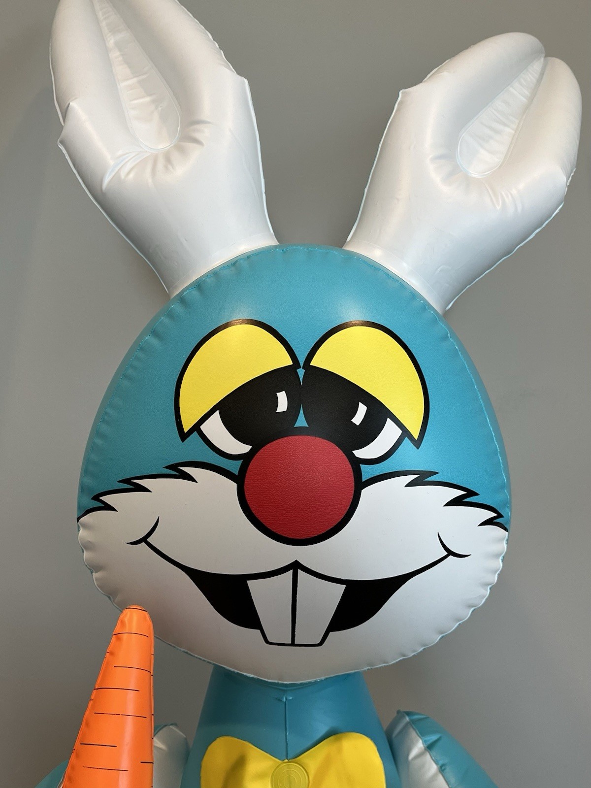 Vintage Dudley’s Inflatable Bosley Bunny 60” Blue Easter Bunny Decoration