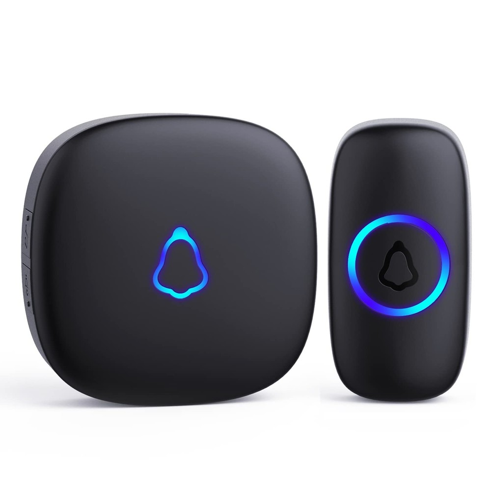SECRUI Wireless Doorbell, Easy installation, 1 receiver 1 button, Black