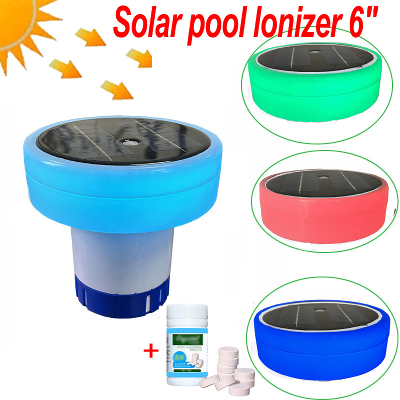 Solar Pool Chlorine Floater Dispenser with LED Lights Floating for Spa Hot Tub