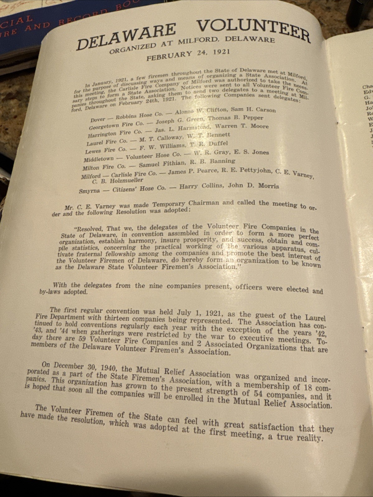 FREE SHIP! Program for Delaware Volunteer Firemen's Assoc Annual Convention 1966