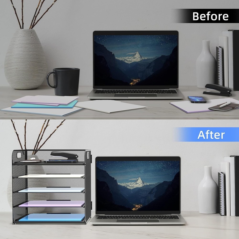 Mesh Desk Organizer 2-Pack - Black