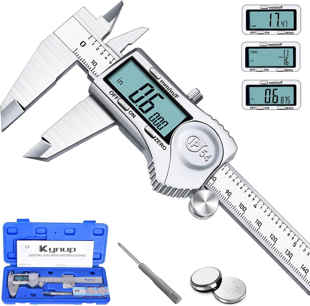 Digital Caliper, Measuring Tool, Digital Micrometer Caliper with Stainless Steel
