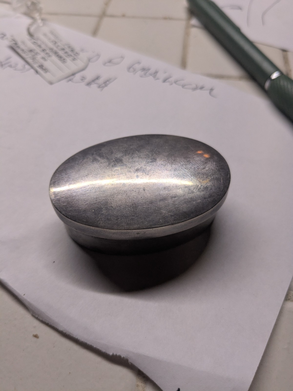 800 Silver Trinket Pill Box Navajo Tom 33.8 Grams 2.25x 1.5"