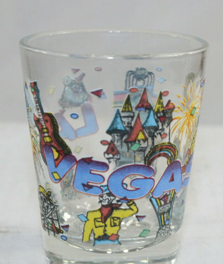 Las Vegas Casinos Souvenir Shot Glass Various Casinos Luxor MGM 4 Horseshoes