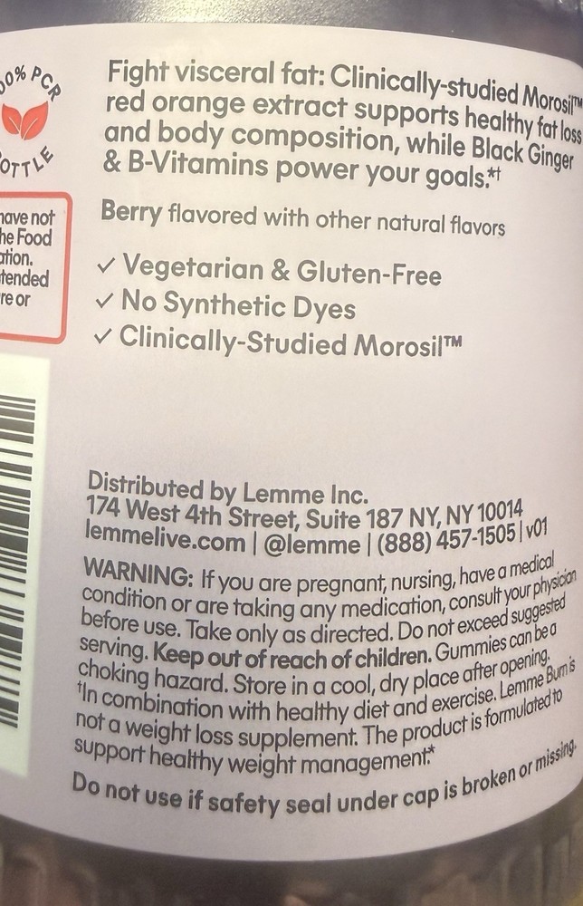 Lemme Burn: Body Composition Gummies 60Ct