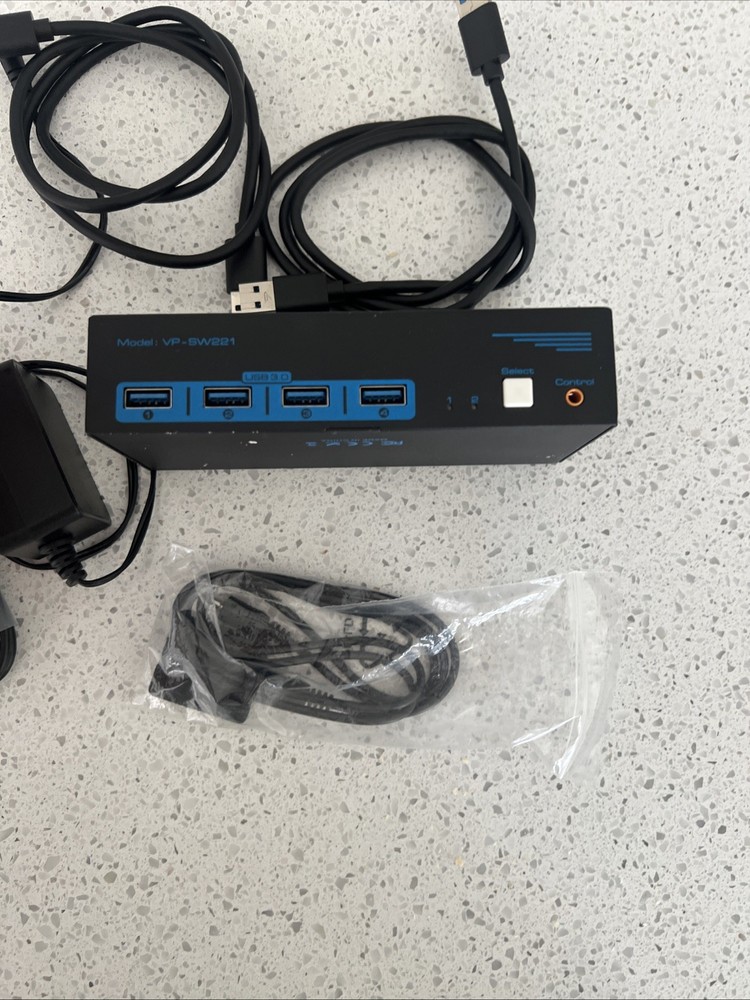 VPFET DisplayPort KVM Multi-Host Switch Box 2x2 Quick Switch USB VP-SW220