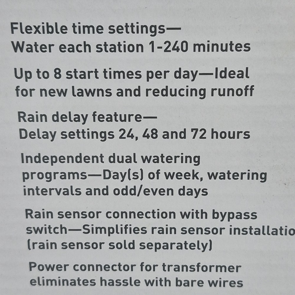 NIB Orbit Easy Dial 4-Station Sprinkler Timer Indoor Mount Controller 28964